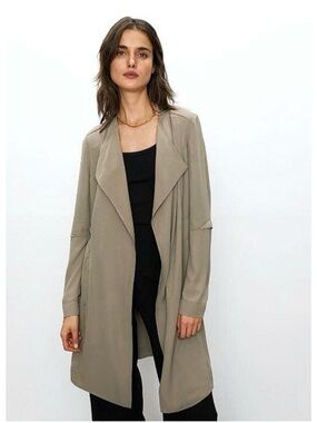 Aritzia Babaton Green Trench Coat